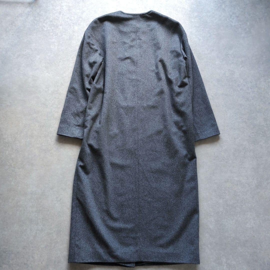 トゥモローランドコレクション カシミヤノーカラーコート ロング丈 36