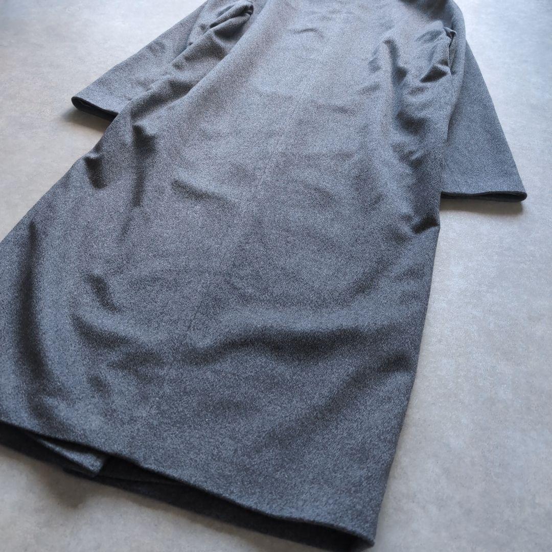 トゥモローランドコレクション カシミヤノーカラーコート ロング丈 36