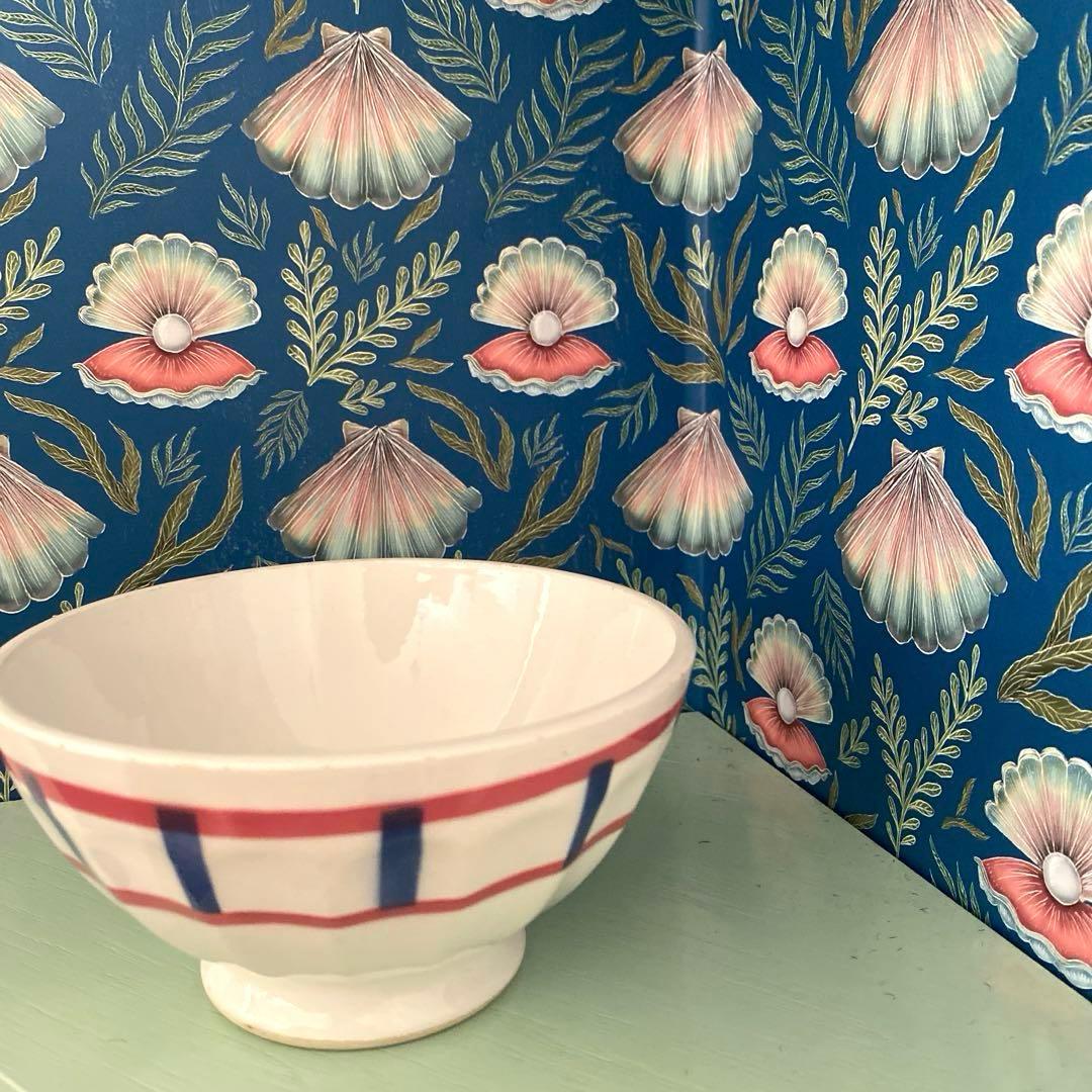 バスク柄　カフオレボウル　バドンヴィレーBadonviller フランス