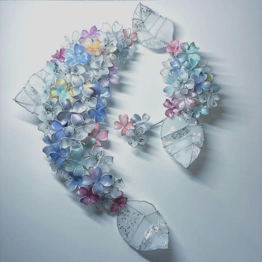 はやととと様4点おまとめ　フラワーリース　ワイヤークラフト　ディップアート