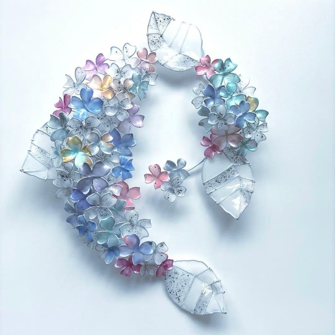 はやととと様4点おまとめ　フラワーリース　ワイヤークラフト　ディップアート