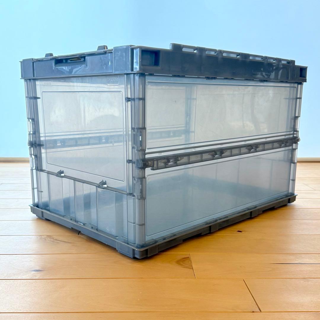 TRUSCO 折りたたみコンテナ 50L ロックフタ付 10点