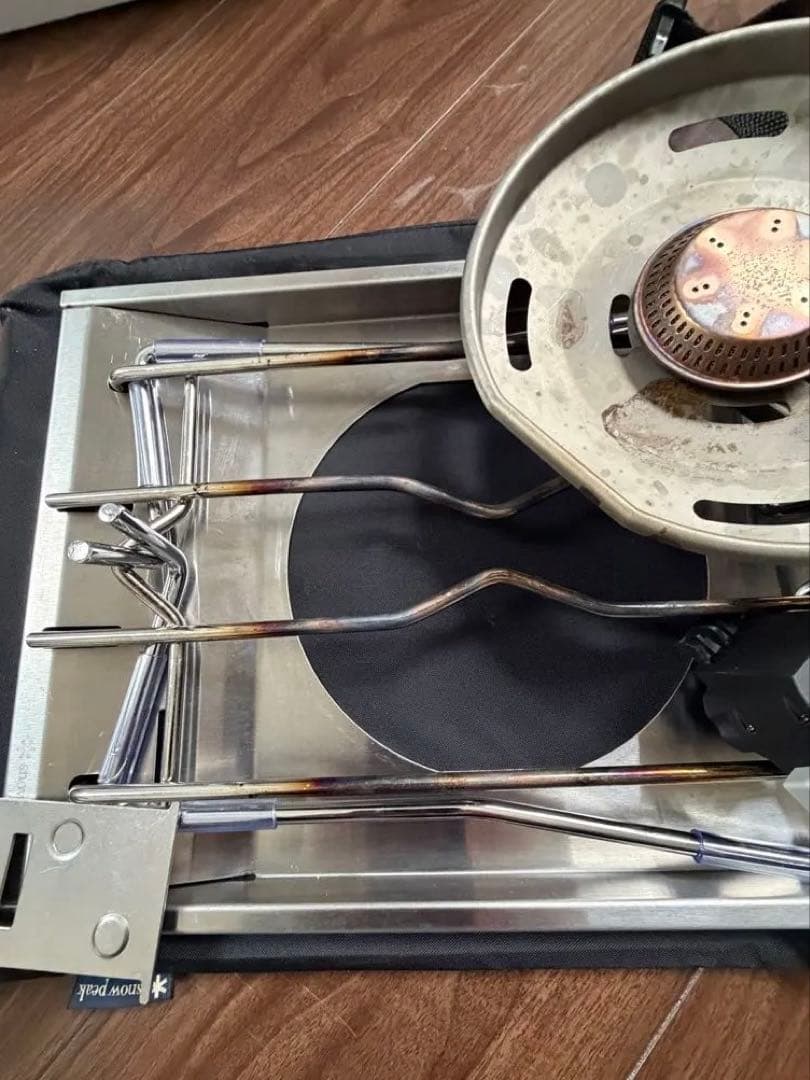 スノーピーク　フラットバーナー　（ガス缶付き）