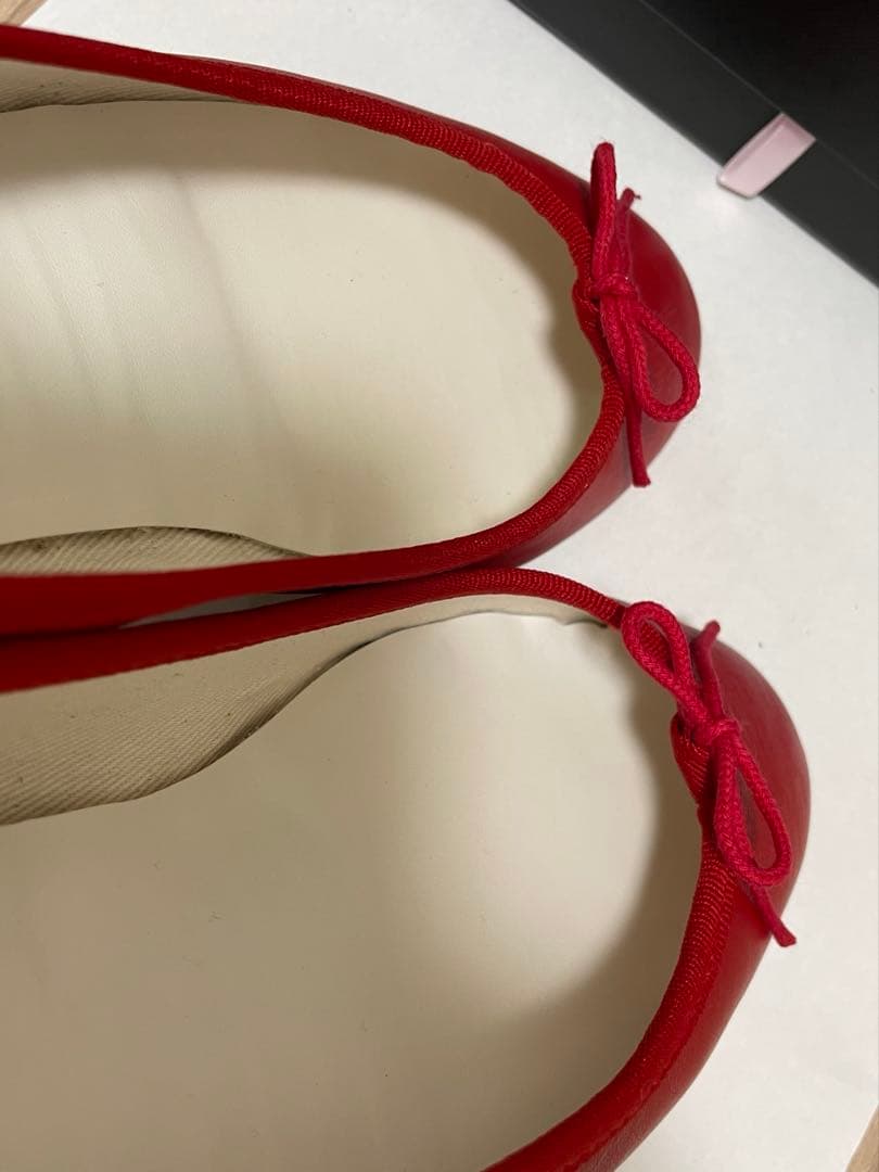 レペット　バレエシューズ　36.5㎝　赤　レザー