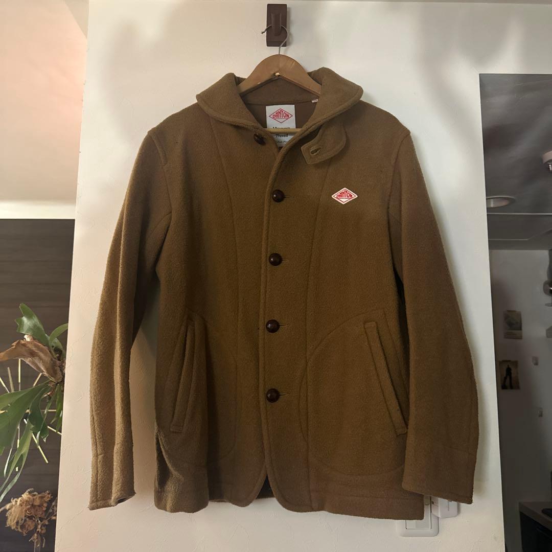 DANTON ラウンドカラー ウールモッサ シングルジャケット