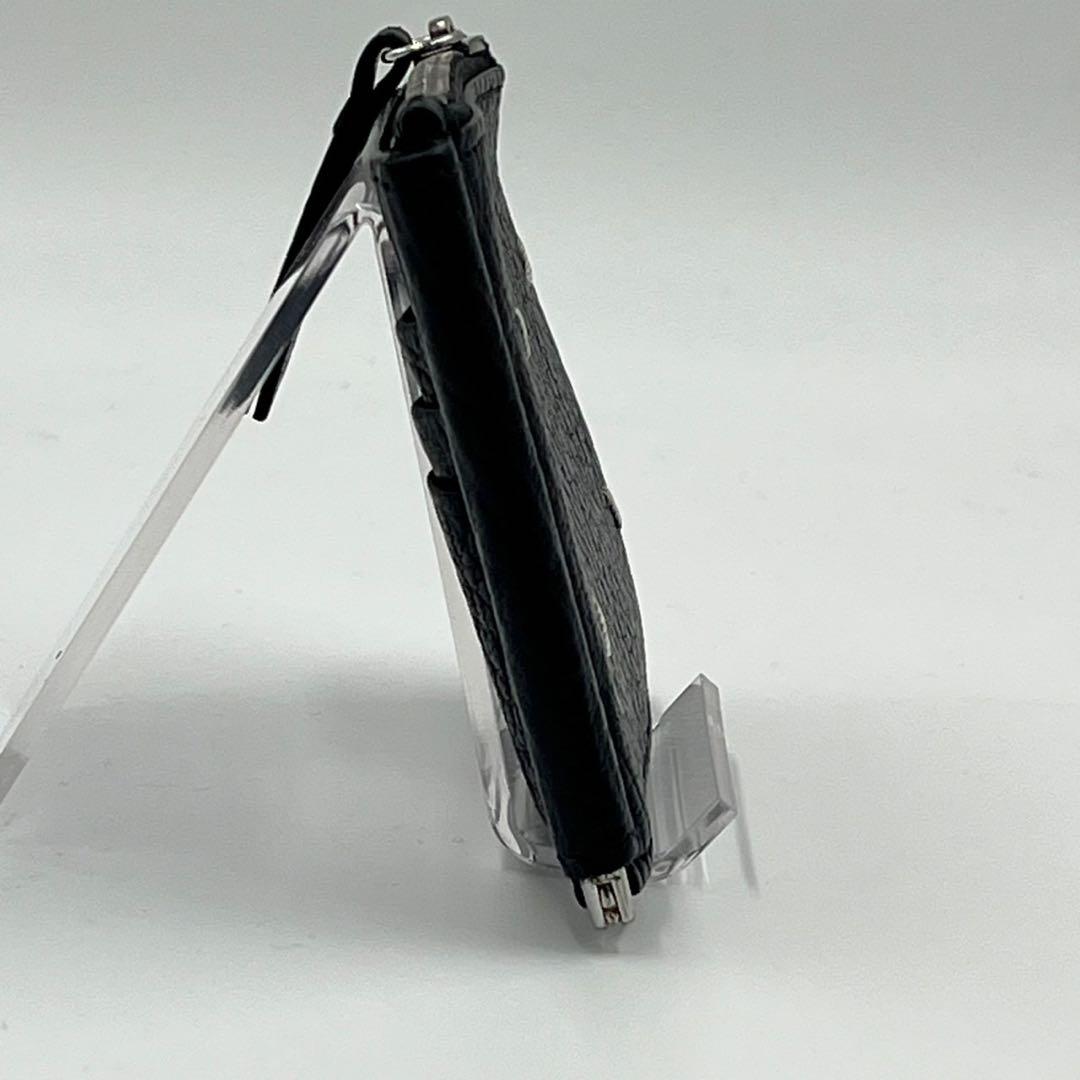 美品✨ メゾンマルジェラ　マネークリップ　折り財布　シボ革　ステッチ　黒