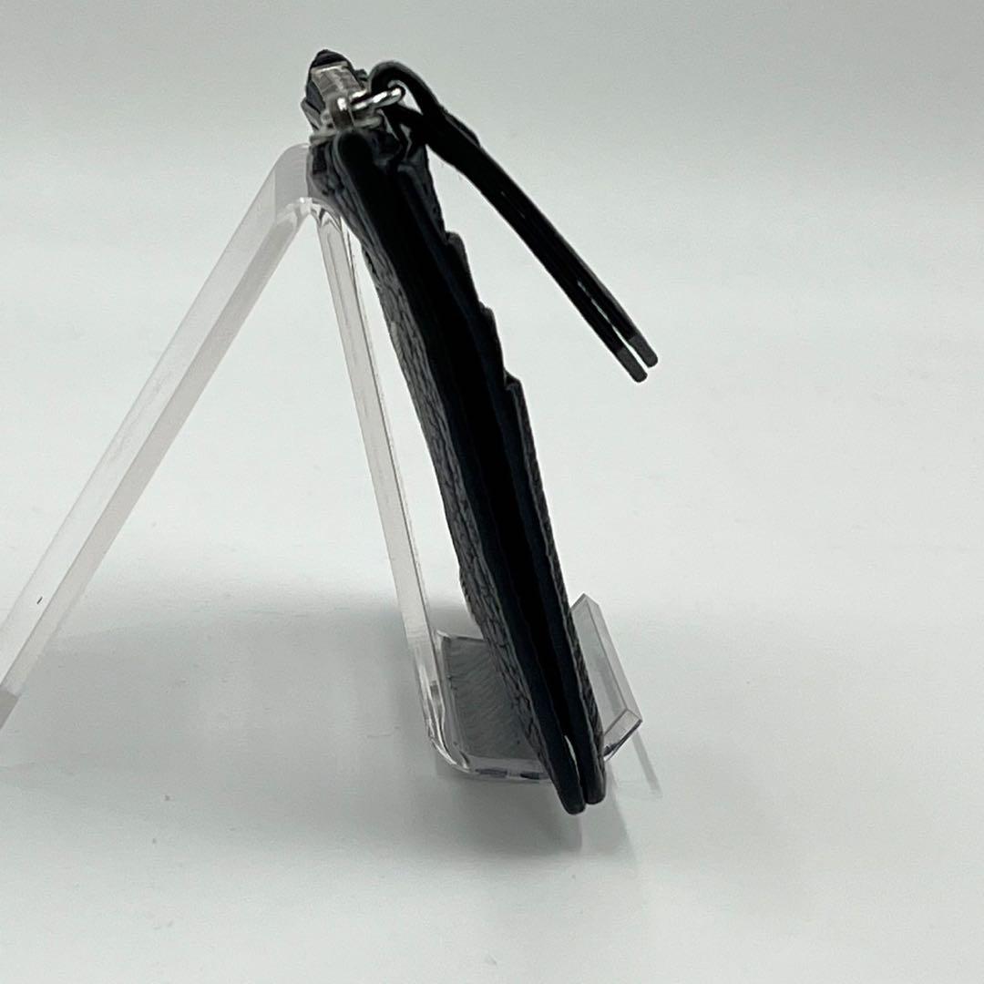 美品✨ メゾンマルジェラ　マネークリップ　折り財布　シボ革　ステッチ　黒