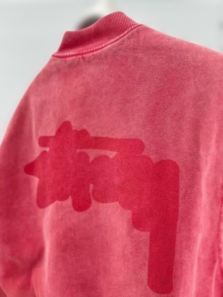 STUSSY FW24ゴーストロゴ キャンバス バーシティジャケット