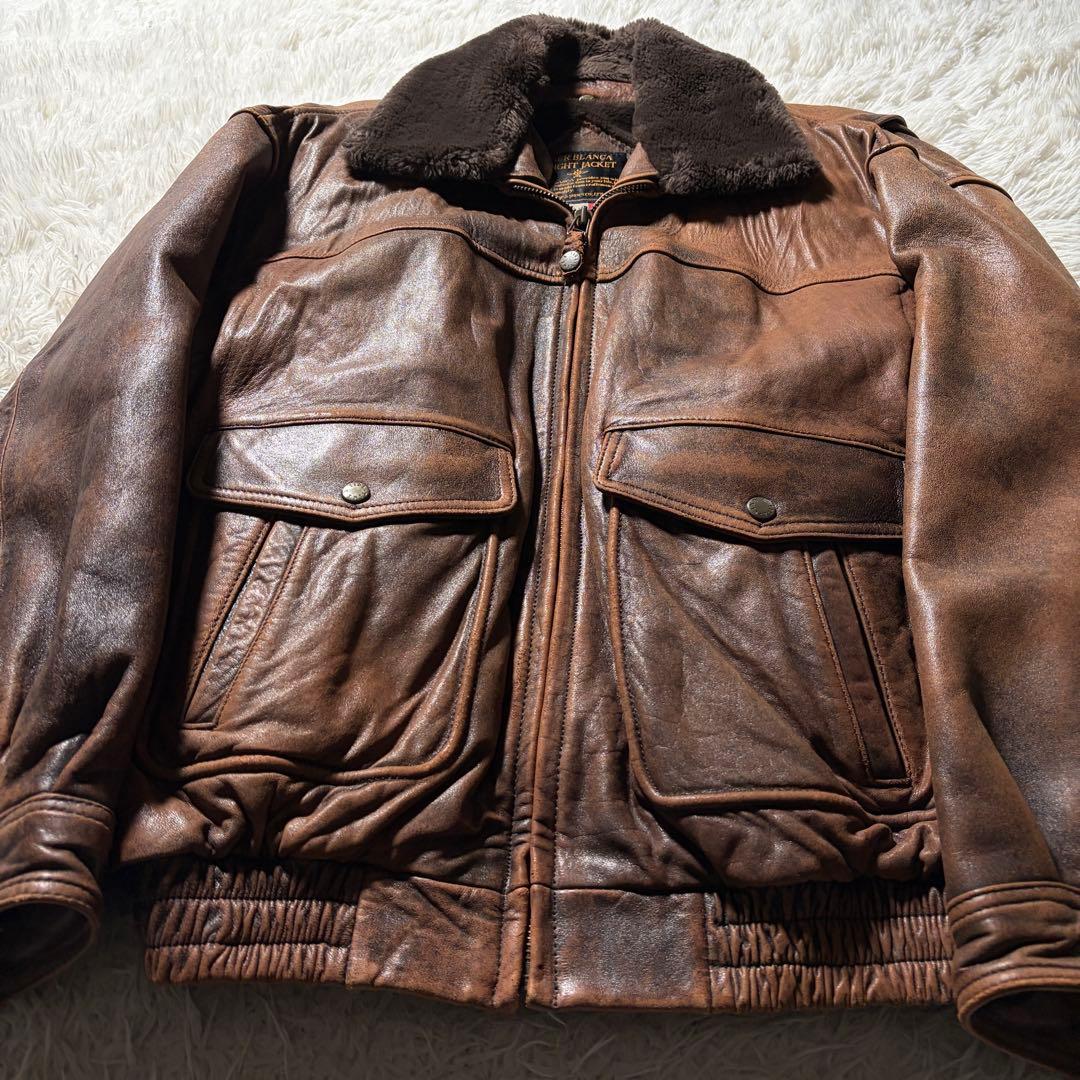 雰囲気抜群■VINTAGE フライトジャケット　 G-1 FRENCH LAMB