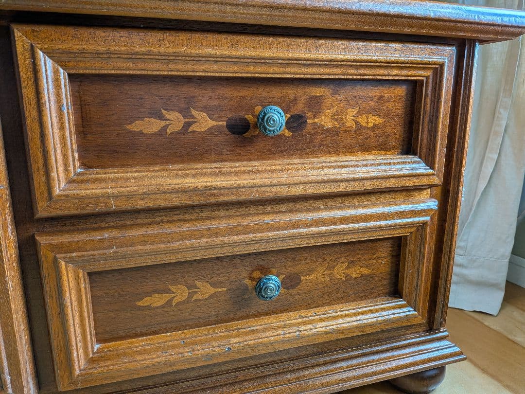 イタリア製 インポート 木製テレビ台 引き出し✕４付き