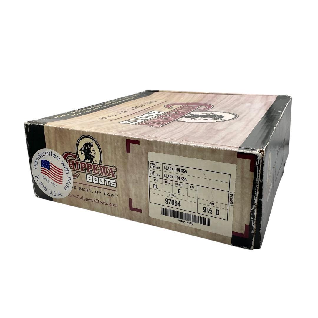 《未使用品》チペワ ブーツ USA製 ビブラム 黒タグ US9.5 97064