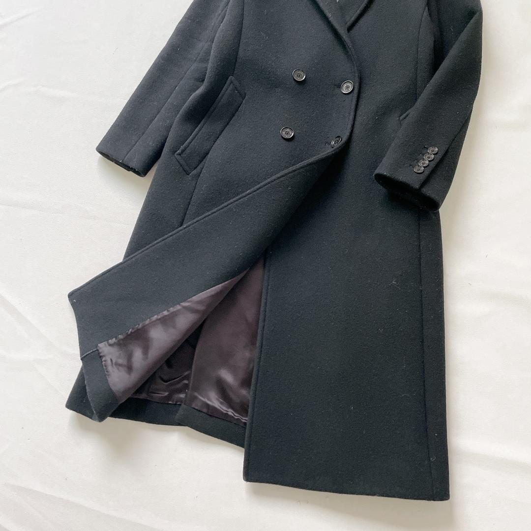 【美品】LOVELESSチェスターコート　ダブル ウールメルトン 上衿ベルベット