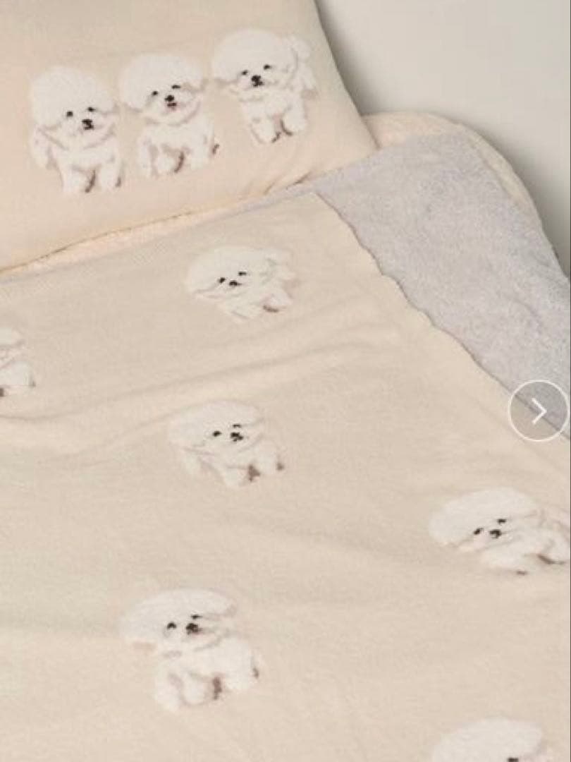 新品タグ付 ジェラートピケ モチーフジャガードマルチカバー&ピローケース