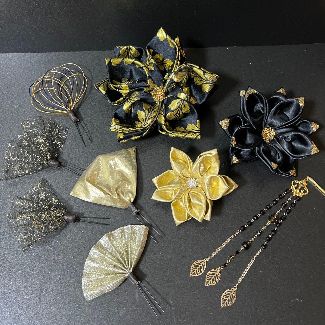 髪飾り・かんざし・成人式・結婚式・つまみ細工・豪華・ド派手・振袖・花魁・キラキラ