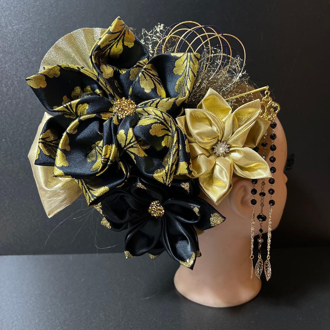 髪飾り・かんざし・成人式・結婚式・つまみ細工・豪華・ド派手・振袖・花魁・キラキラ