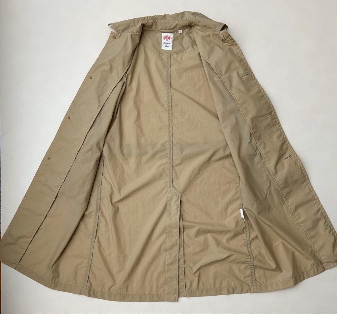 ダントン　ナイロンワークコート　ベージュ　ステンカラー