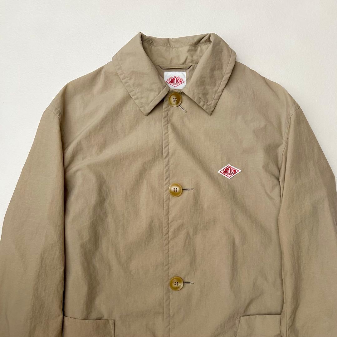 ダントン　ナイロンワークコート　ベージュ　ステンカラー