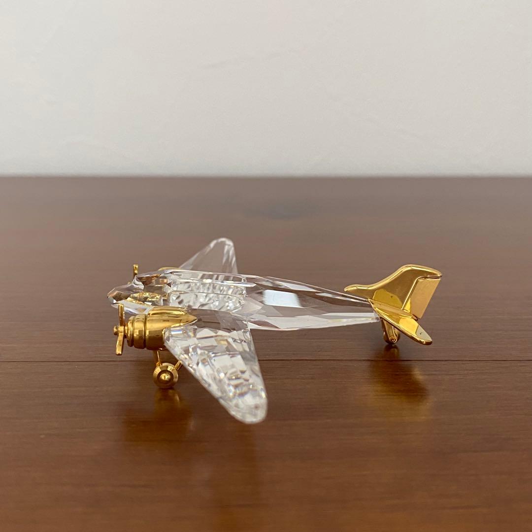 SWAROVSKI スワロフスキー クリスタル 飛行機 置物