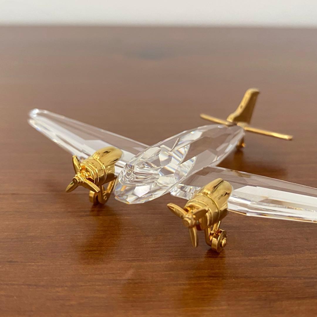 SWAROVSKI スワロフスキー クリスタル 飛行機 置物