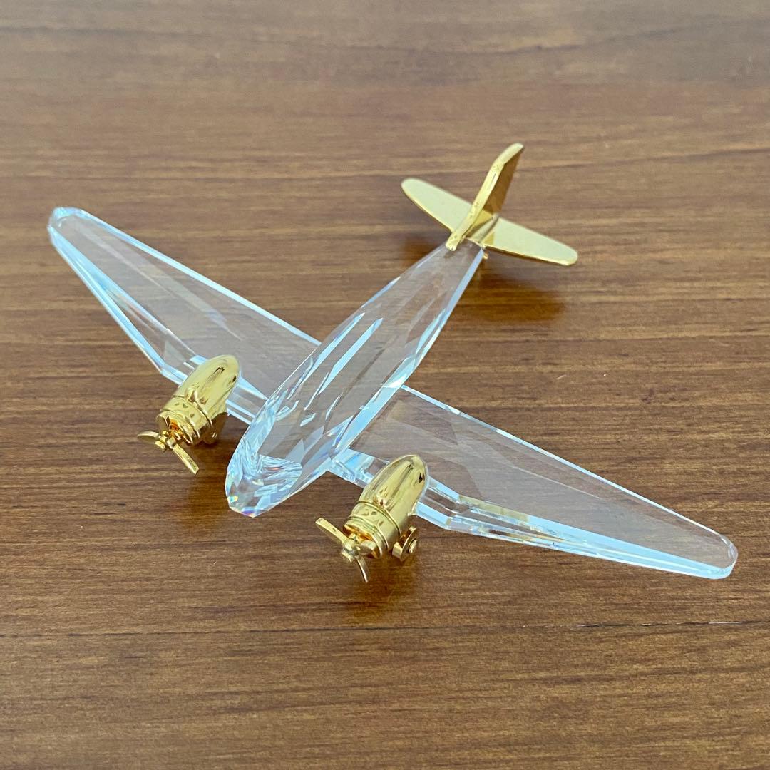 SWAROVSKI スワロフスキー クリスタル 飛行機 置物