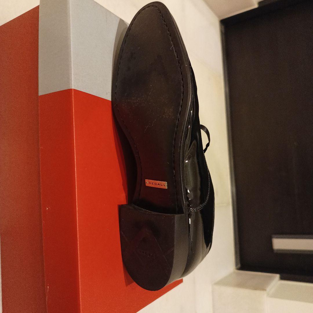 REGAL エナメル ブラック ドレスシューズ メンズ 24.5センチ