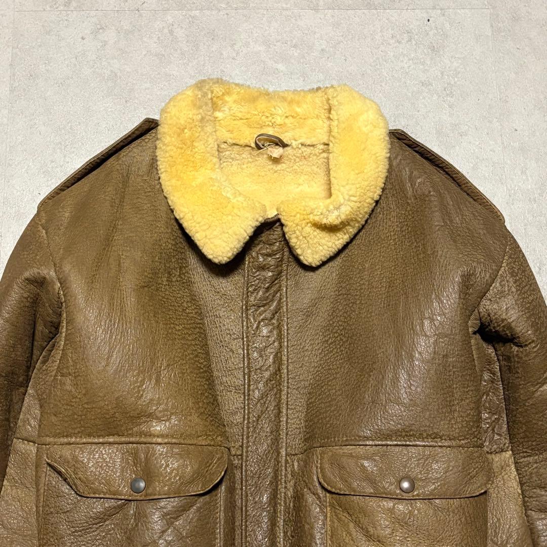 【archive】フライトジャケット　B-6 リアルムートン　USA　 レア　L