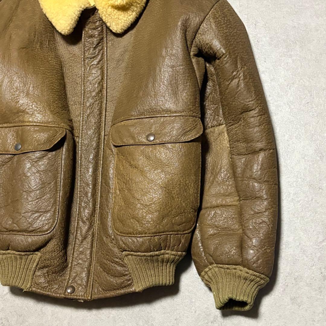 【archive】フライトジャケット　B-6 リアルムートン　USA　 レア　L