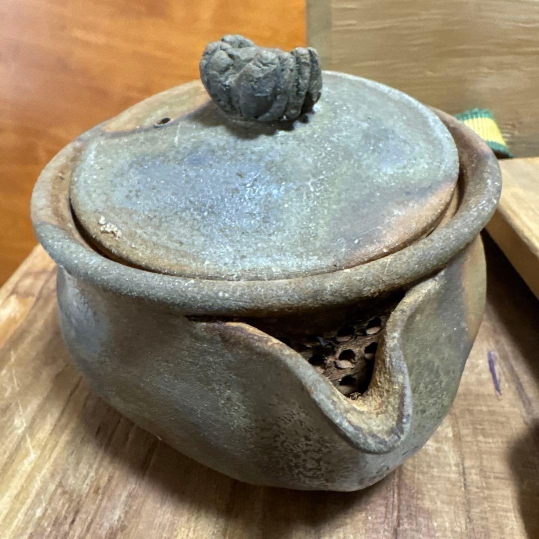 備前焼 急須 藤原陶臣 共箱 栞付き 茶道具