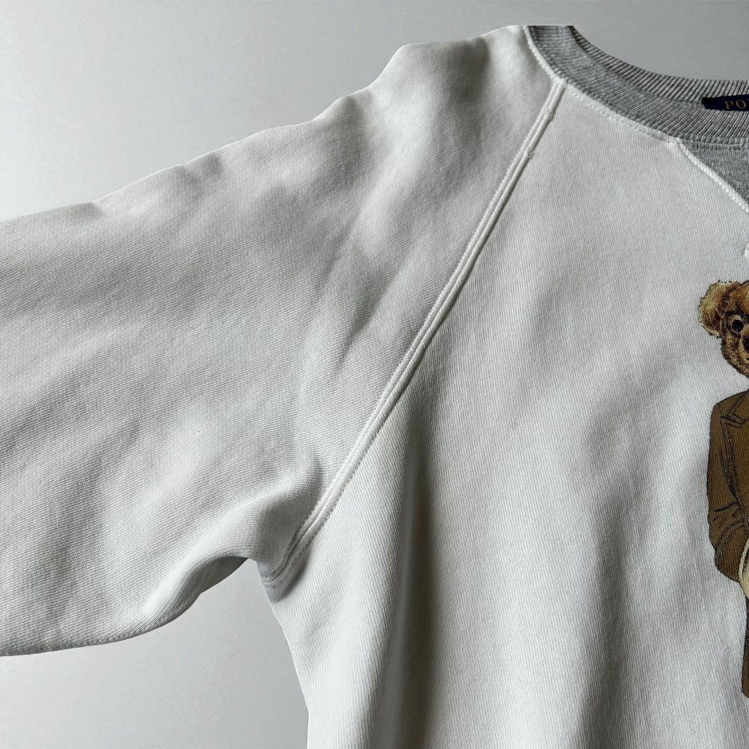 希少美品✨ポロ ラルフローレン　ポロベア スウェット トレーナー　ダメージ加工