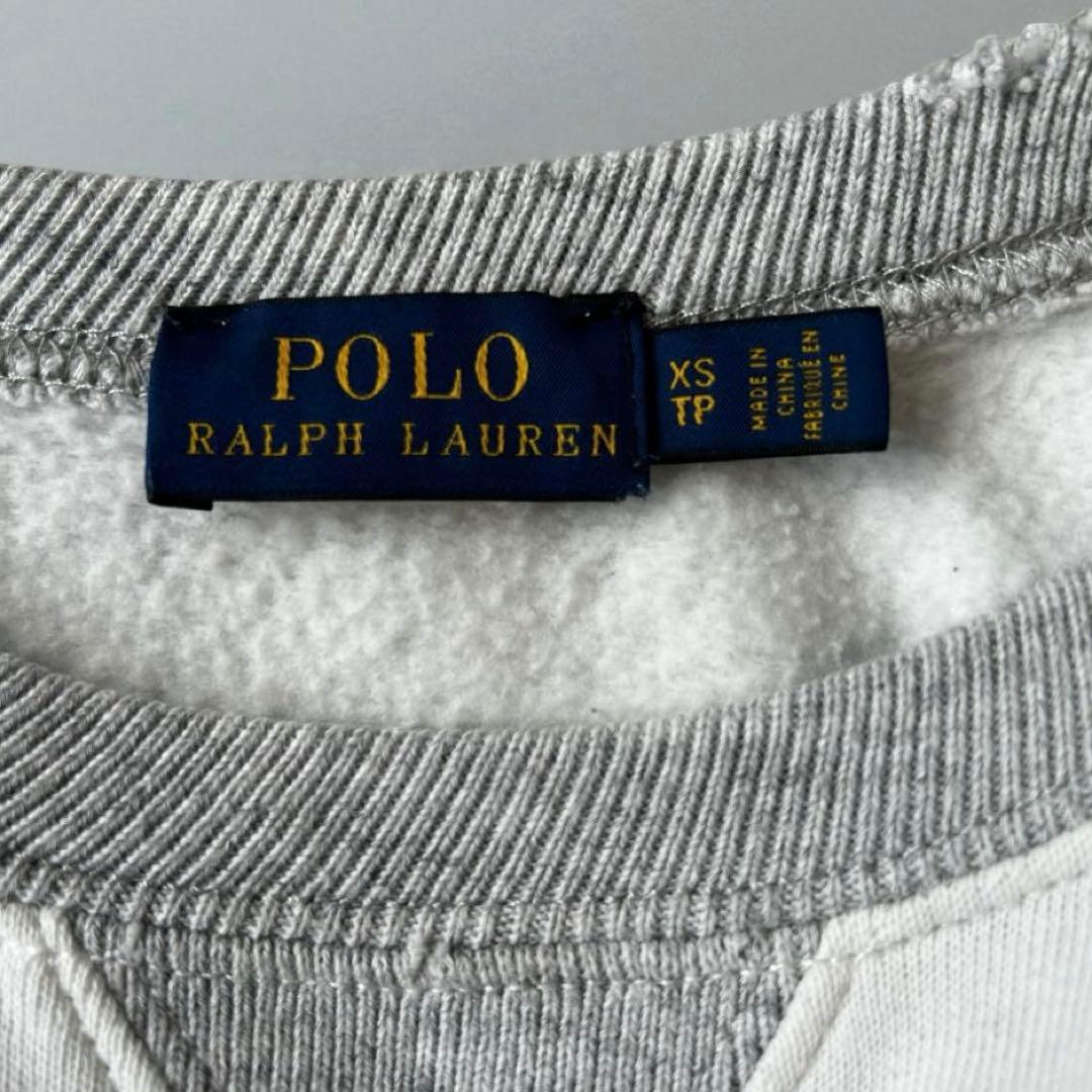 希少美品✨ポロ ラルフローレン　ポロベア スウェット トレーナー　ダメージ加工