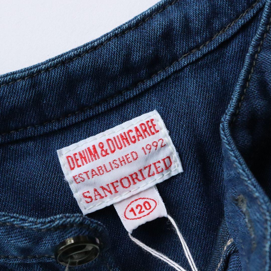 新品未使用‼️DENIM DUNGAREE スラブヤーン刺繍シャツ120ネイビー
