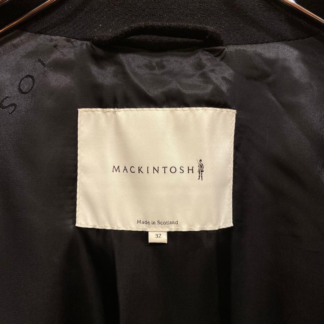 スコットランド製 マッキントッシュ チェスターコート ブラック シングル