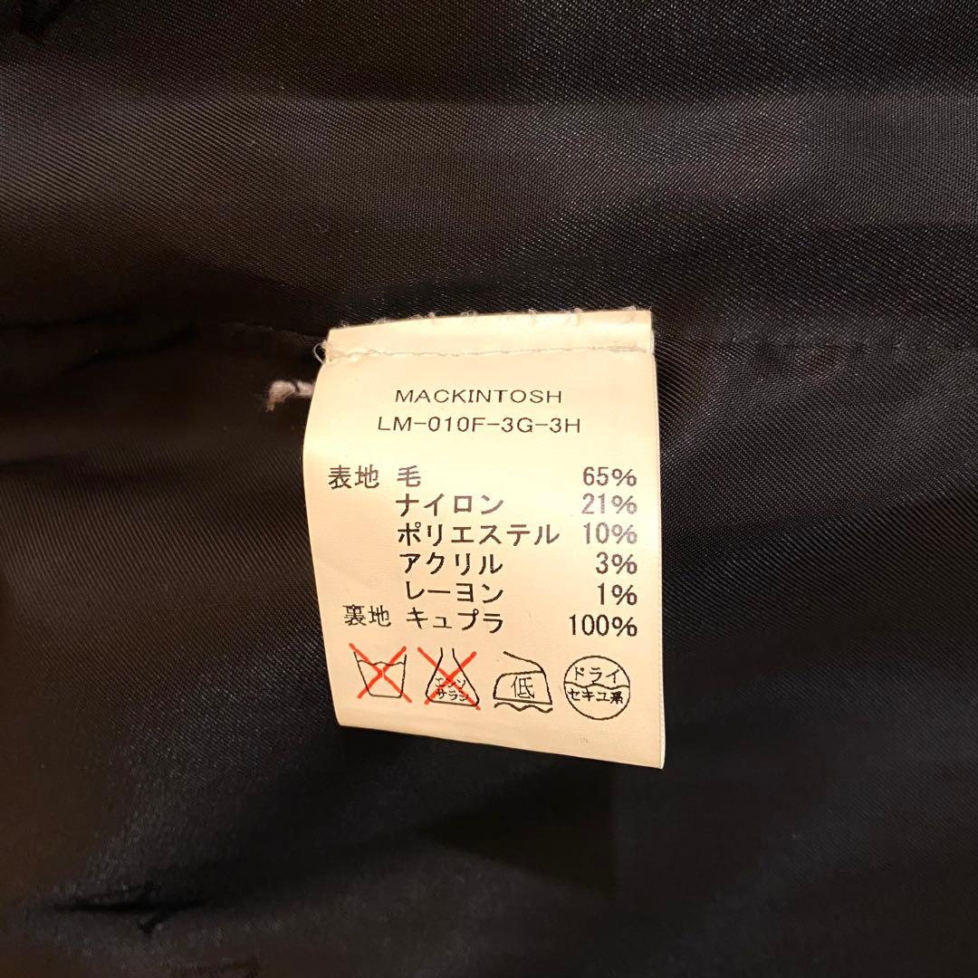 スコットランド製 マッキントッシュ チェスターコート ブラック シングル