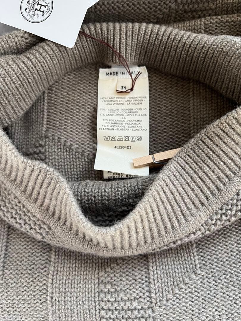 【エルメス】エルメス　ポンチョHモチーフ　新品　34サイズ