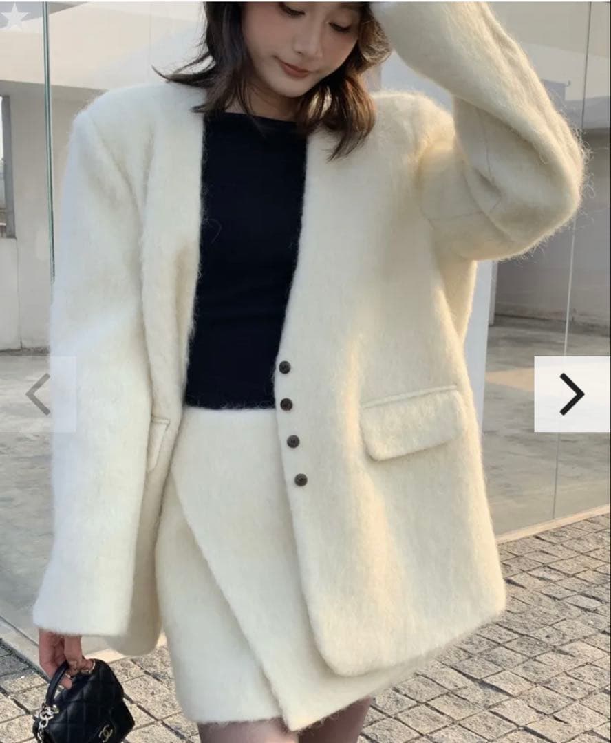 KKチョコミントバースデーバッシュSHAGGY NO COLLAR