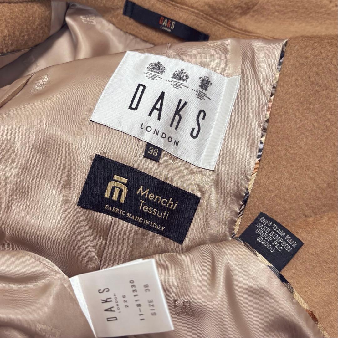 DAKS イタリア製生地　ラクダ毛100% キャメルヘアー　ジャケットコート