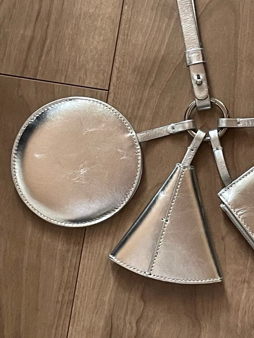 JIL SANDER シルバー マルチポーチ　ストラップ　チャーム