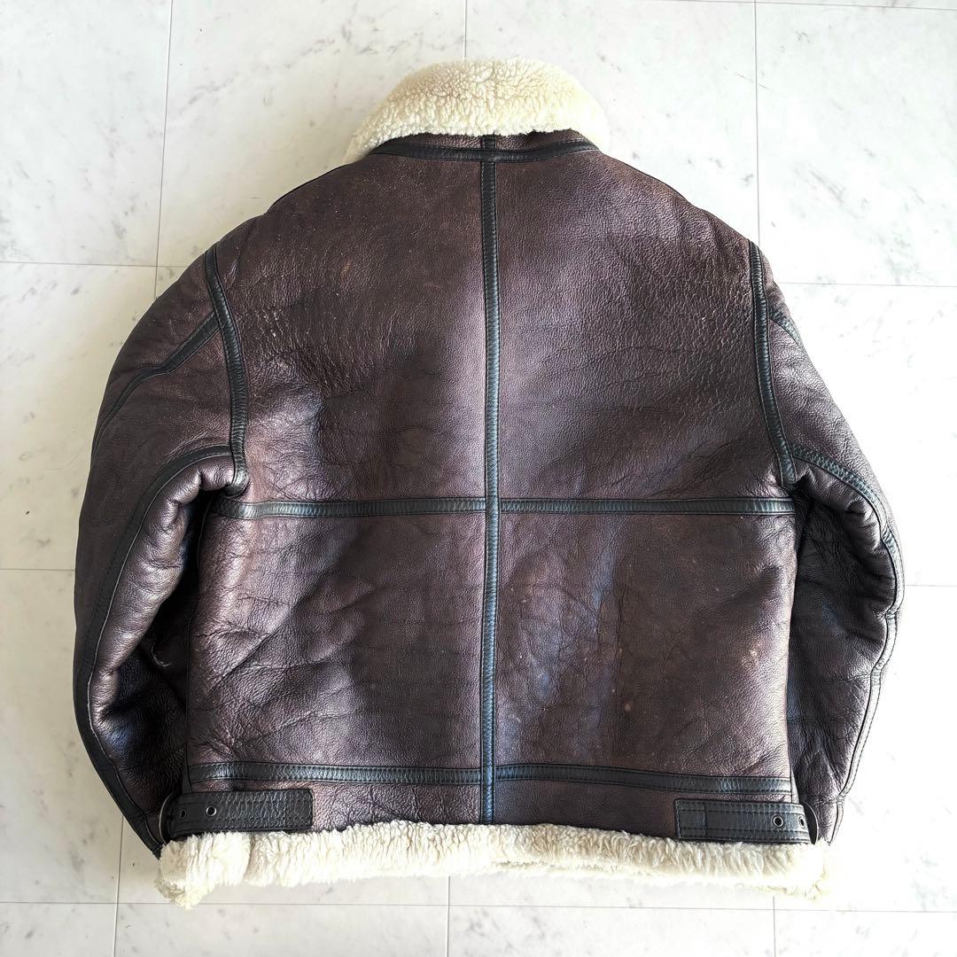 B-3フライトジャケット ヴィンテージ リアルムートン 羊革 ブラウン