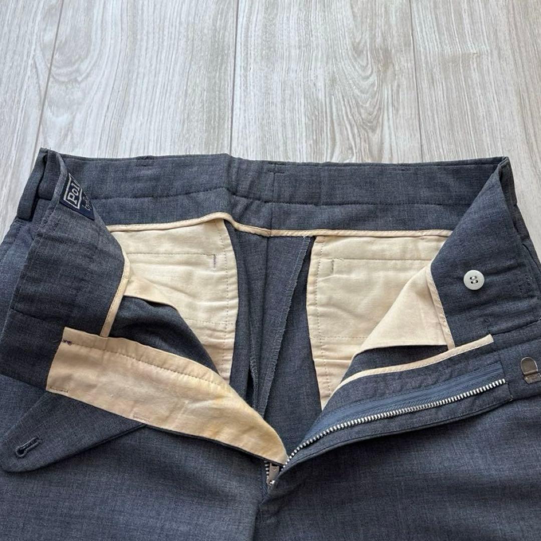 【希少】ポロバイラルフローレン メンズスーツ グレー 金ボタン S ダブル