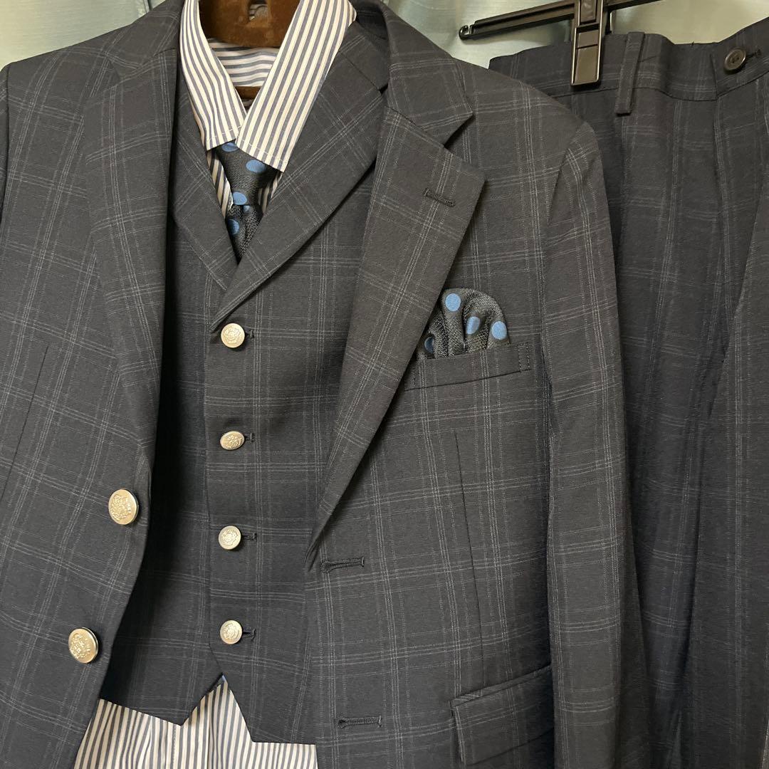 【極美品】ワンダーファクトリー 男の子　フォーマルスーツ　150 ネイビー