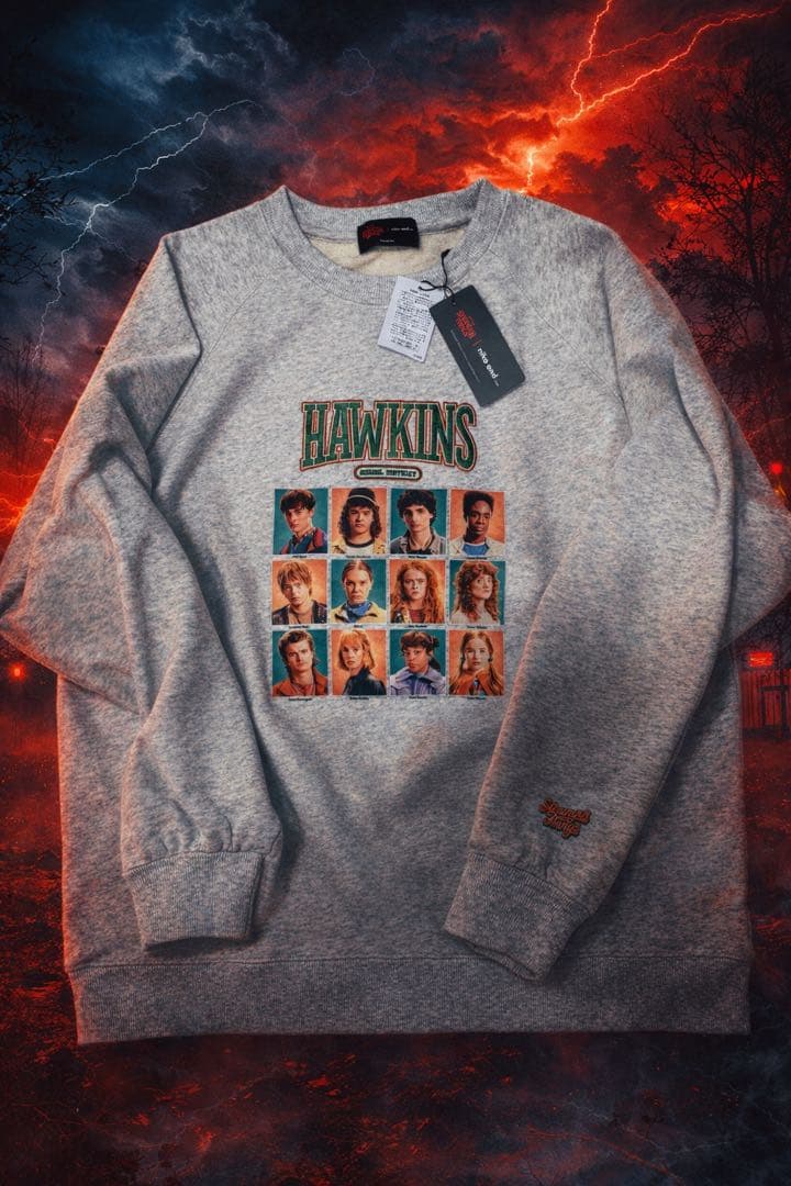 ストレンジャーシングス　ニコアンド　スウェット　ホーキンス