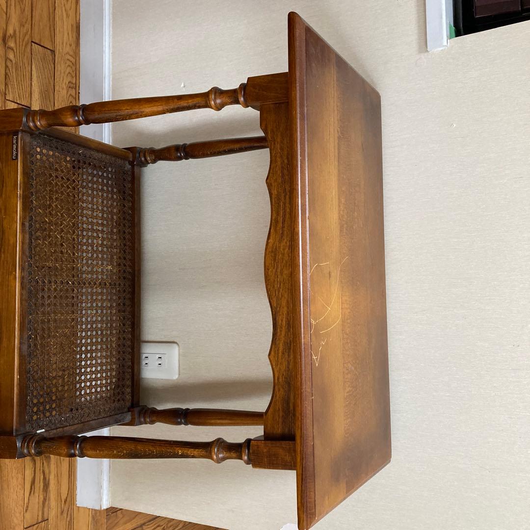 カリモク家具 オールドカリモク コロニアル 棚付 サイドテーブル 花台 木製