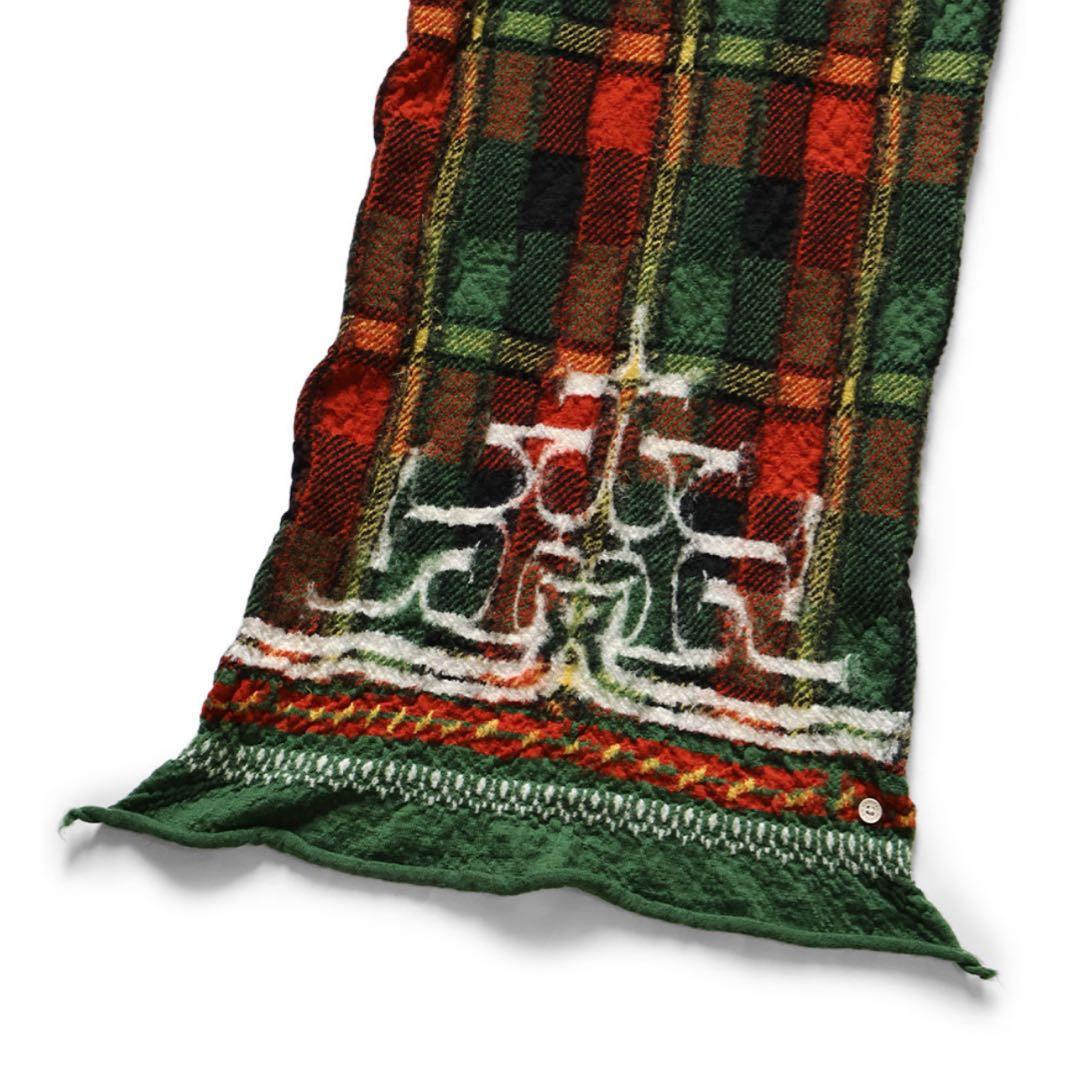 RARE‼️KAPITAL 縮絨ウール タータンアイヌHAPPYマフラー 完売