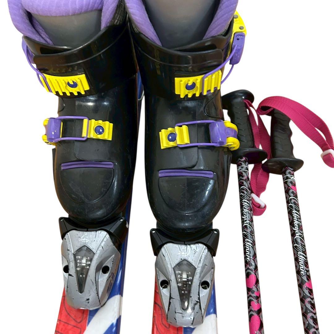 ⑩ジュニアスキー3点セット 板120cm/靴22cm/ストック 子供用フルセット