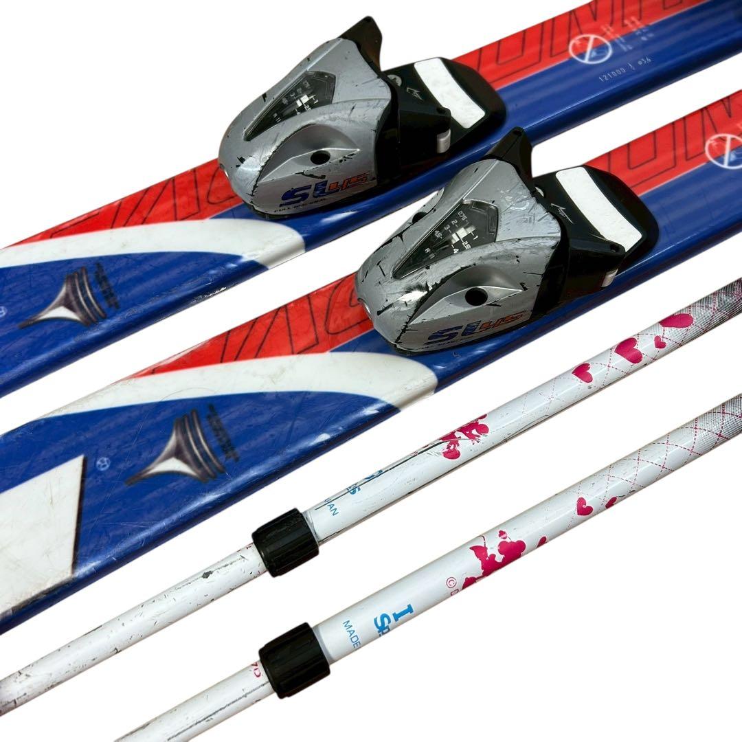 ⑩ジュニアスキー3点セット 板120cm/靴22cm/ストック 子供用フルセット