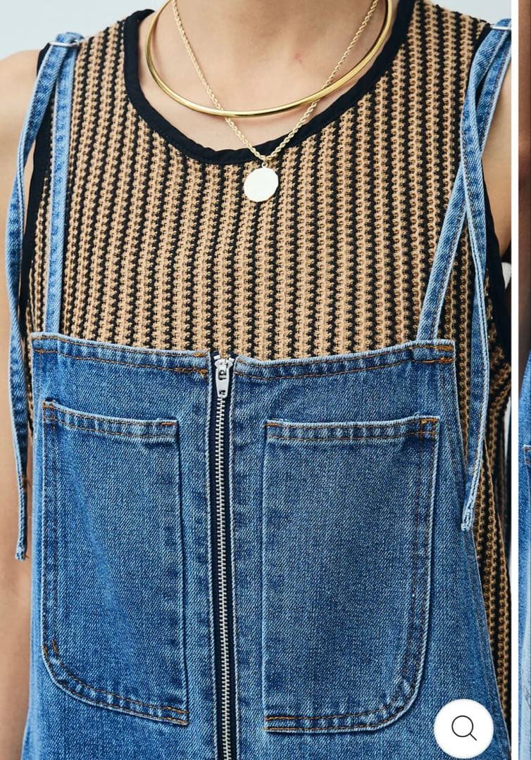 新品未使用/IAMALPHA デニムサロペット　ブルー　　オーバーオール　イアム