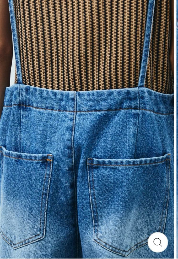 新品未使用/IAMALPHA デニムサロペット　ブルー　　オーバーオール　イアム