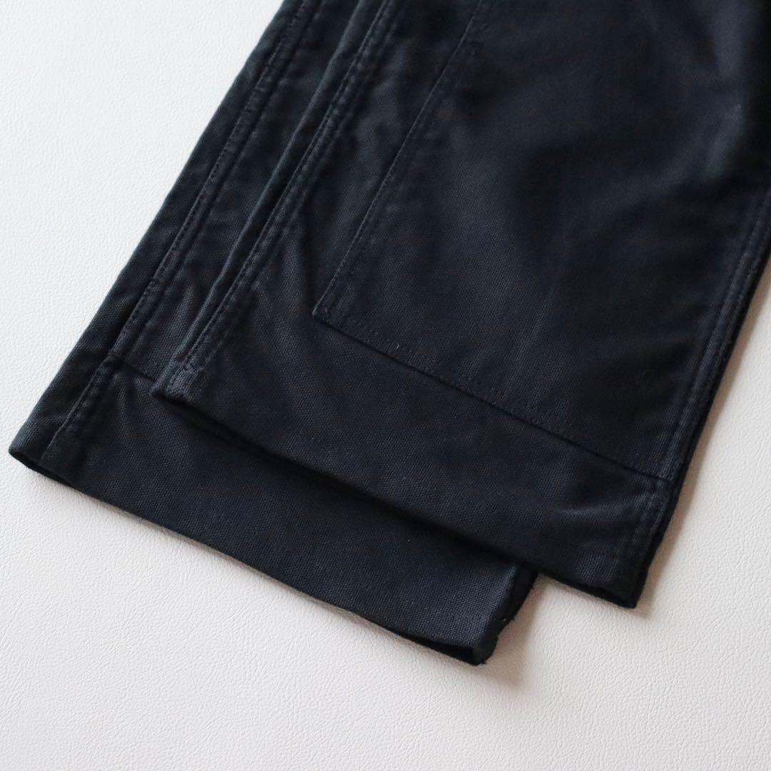 5047【極美品】オーラリー フィンクスダックハイウェストペインターパンツ 黒