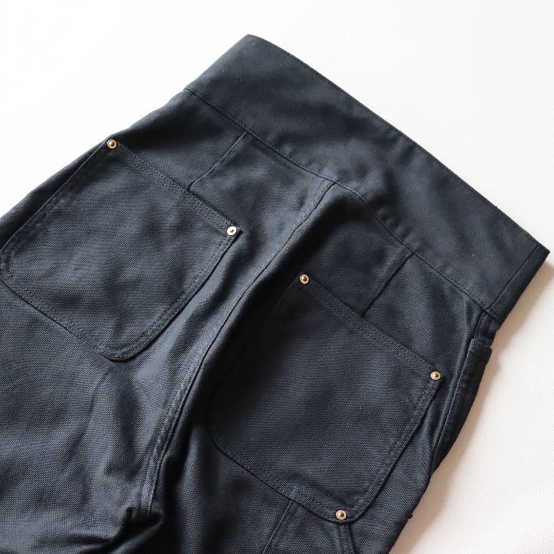 5047【極美品】オーラリー フィンクスダックハイウェストペインターパンツ 黒