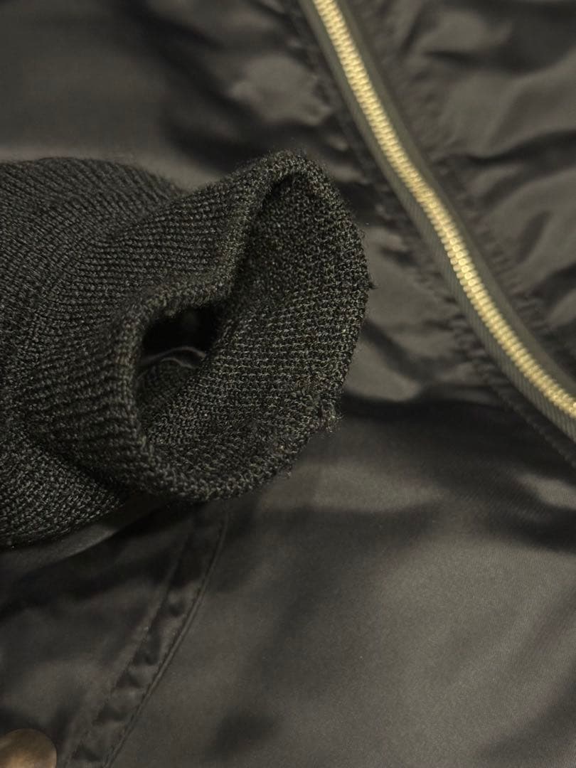 UNUSED L-2B MA1 ミリタリー ナイロン ボンバージャケット 黒